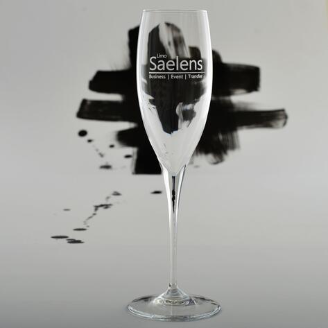 graveren champagneglas met logo, premium