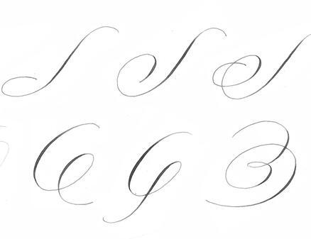 Anglaise of copperplateletters