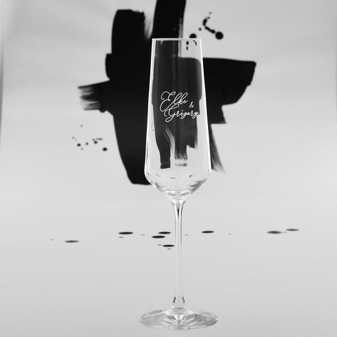 champagneglas met naam